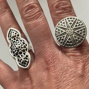 $7 or 2 for $10 Elegant Silver Statement Rings
